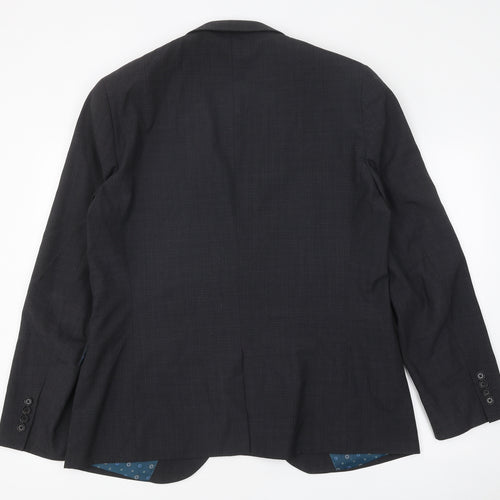 NEXT Mens Grey Polyester Jacket Suit Jacket Size 42