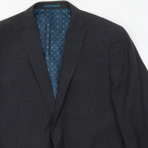 NEXT Mens Grey Polyester Jacket Suit Jacket Size 42