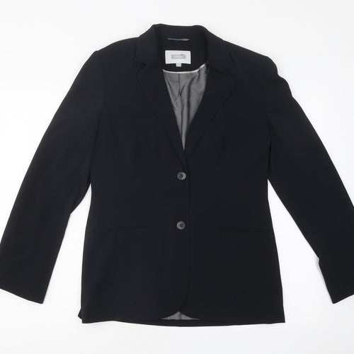NEXT Womens Black Polyurethane Jacket Suit Jacket Size 10