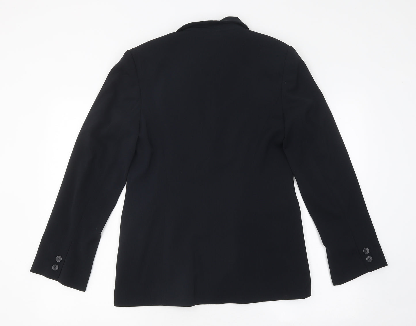 NEXT Womens Black Polyurethane Jacket Suit Jacket Size 10