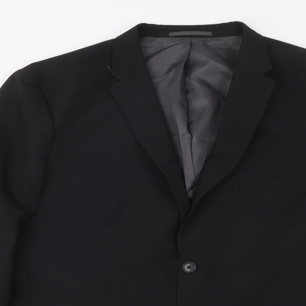 Taylor & Wright Mens Black Polyester Jacket Suit Jacket Size 48
