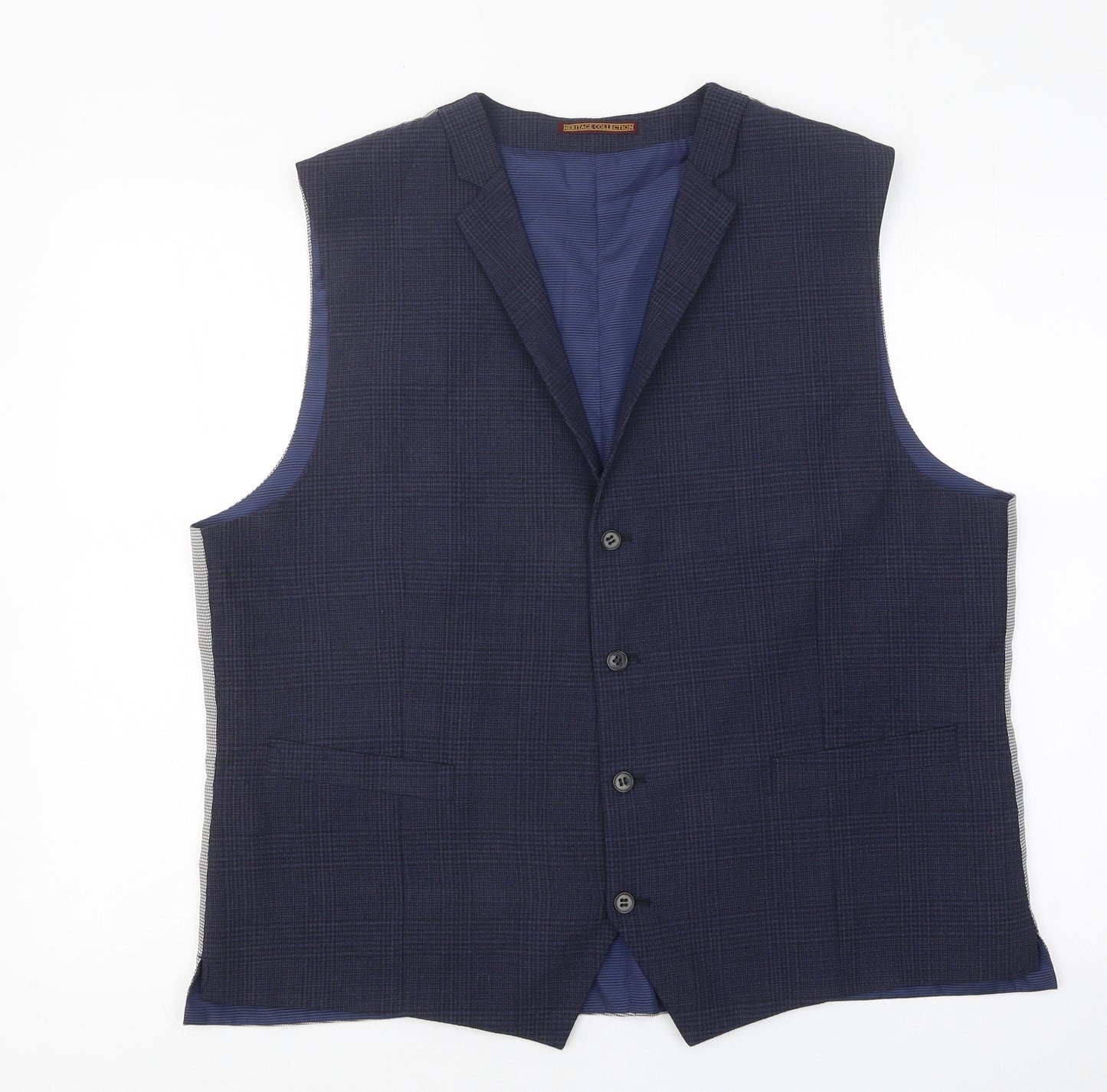 Skopes Mens Blue Wool Jacket Suit Waistcoat Size 42 - Estimated 42 Inches