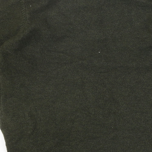 LOVE KNITWEAR Womens Green Crew Neck Viscose Pullover Jumper Size 8