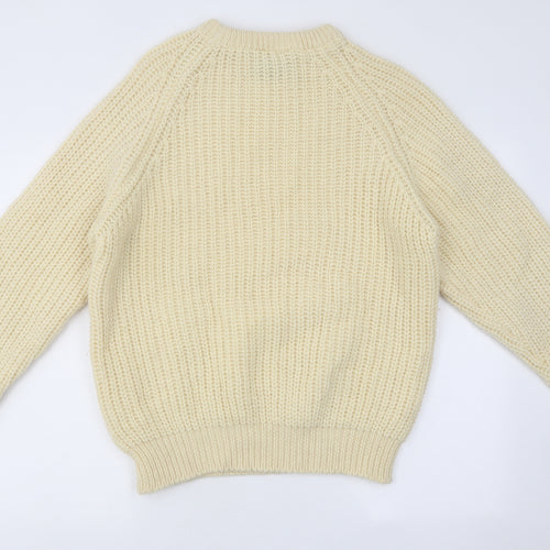 NEXT Womens Beige Round Neck Acrylic Pullover Jumper Size M