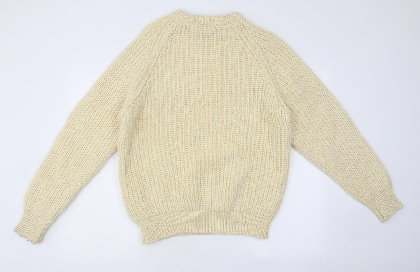 NEXT Womens Beige Round Neck Acrylic Pullover Jumper Size M