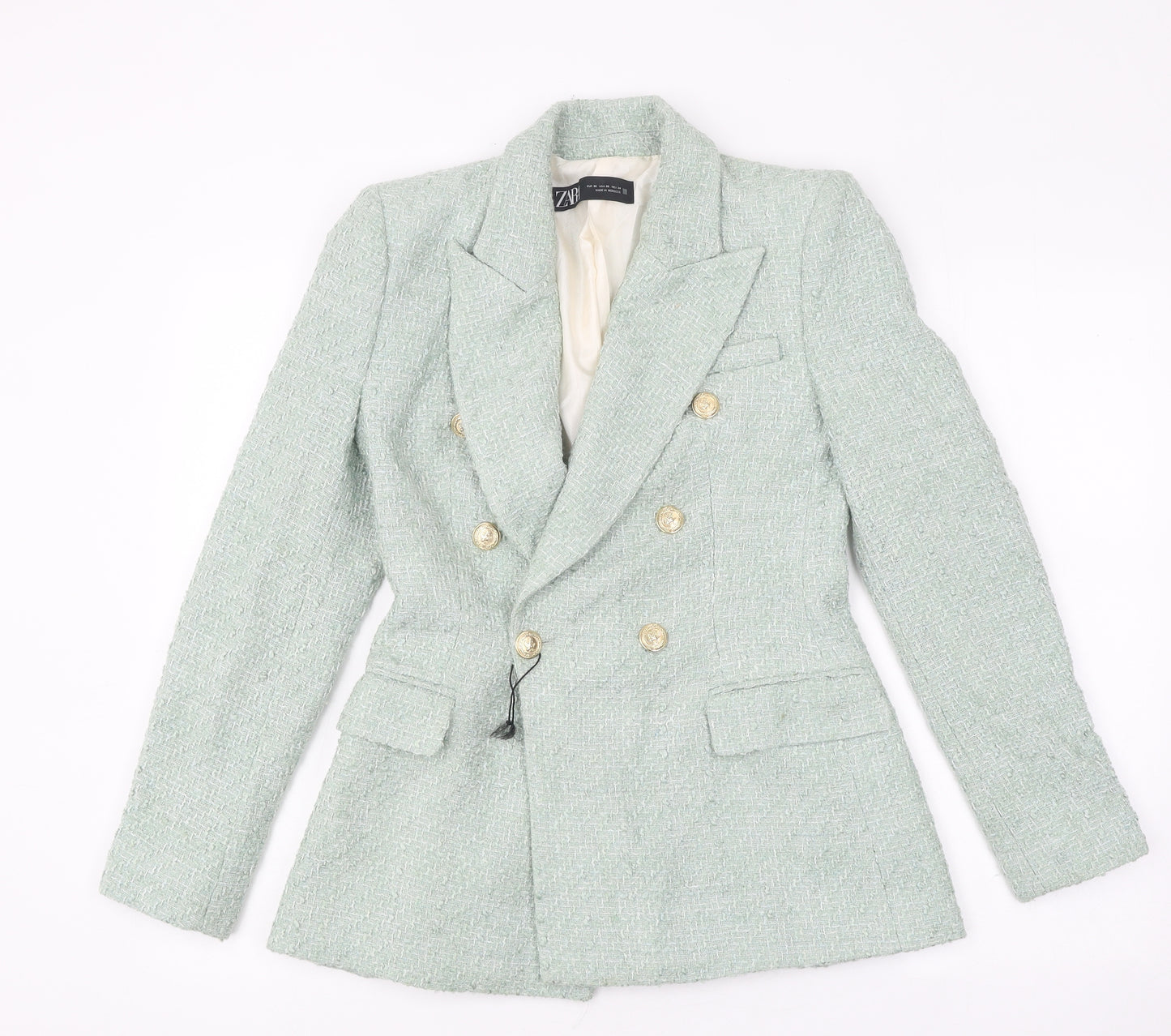 Zara Womens Blue Jacket Size XS Button