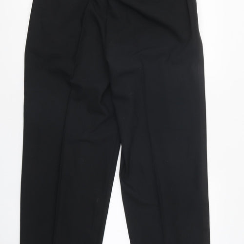 Marks and Spencer Womens Black Polyester Dress Pants Trousers Size 34 in L31 in Regular Zip