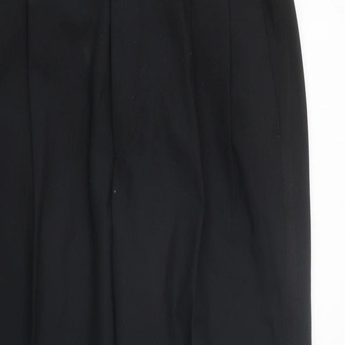 Marks and Spencer Womens Black Polyester Dress Pants Trousers Size 34 in L31 in Regular Zip