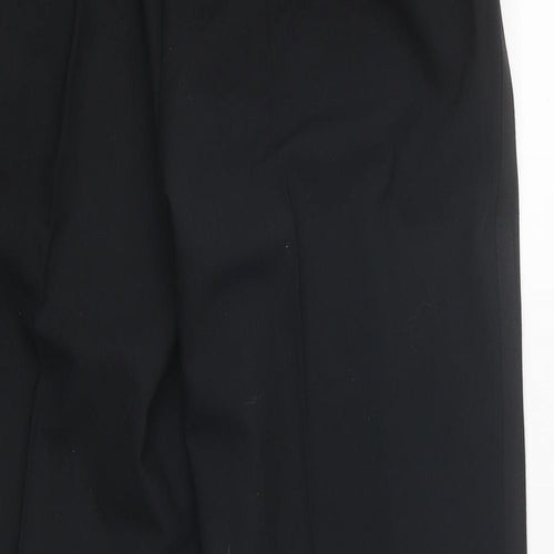 Marks and Spencer Womens Black Polyester Dress Pants Trousers Size 34 in L31 in Regular Zip