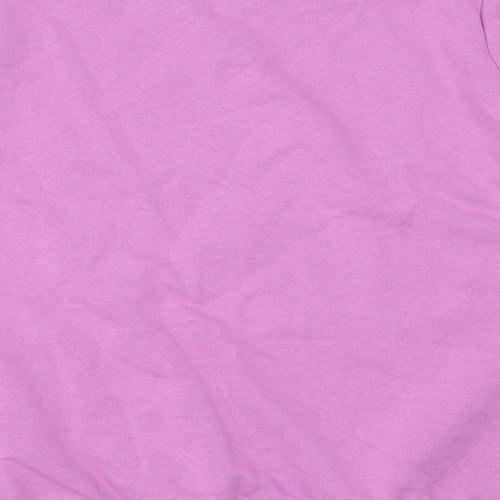 Marks and Spencer Womens Purple Round Neck Cotton Pullover Jumper Size 16
