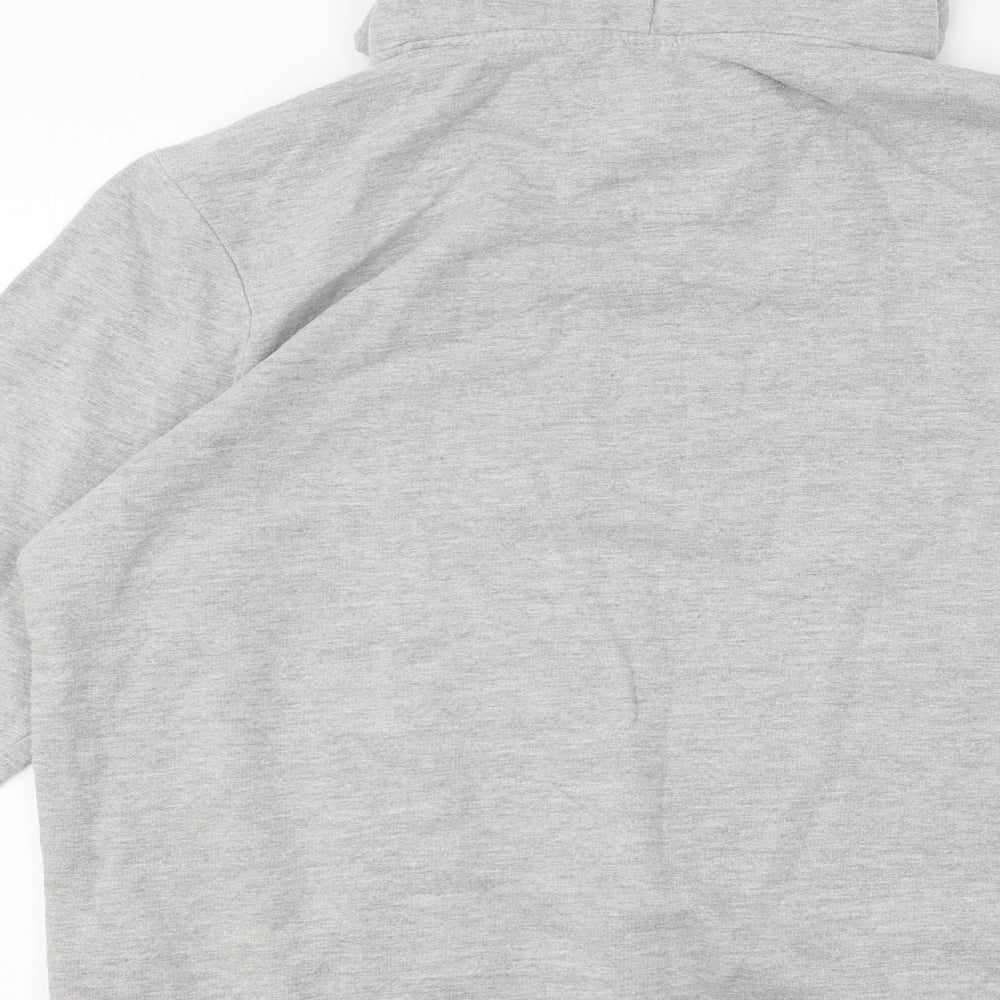 Pull&Bear Mens Grey Linen Pullover Hoodie Size XL - Pull&Bear 1991