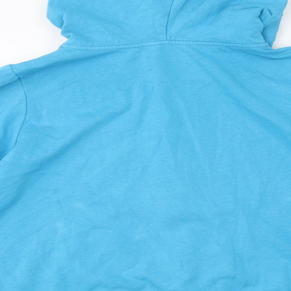 Marks and Spencer Womens Blue Cotton Full Zip Hoodie Size 18 Zip