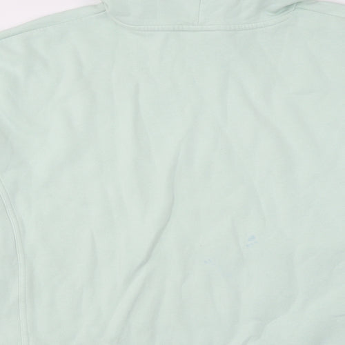 Topshop Womens Green Cotton Pullover Hoodie Size M Pullover