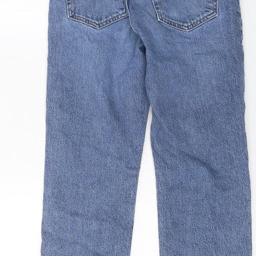 Dorothy Perkins Womens Blue Cotton Straight Jeans Size 32 in L21 in Regular Zip