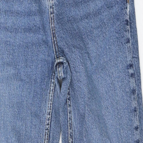 Dorothy Perkins Womens Blue Cotton Straight Jeans Size 32 in L21 in Regular Zip