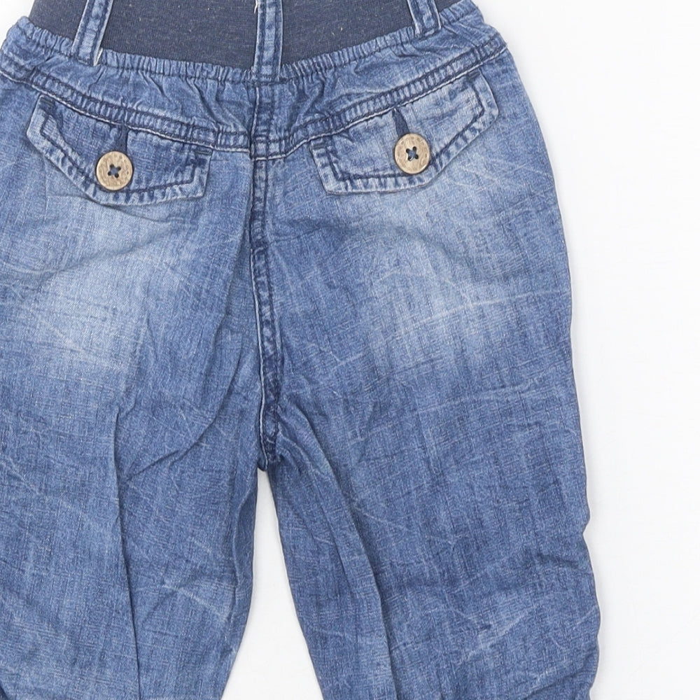 NEXT Girls Blue 100% Cotton Jogger Jeans Size 18-24 Months Pullover - Butterfly