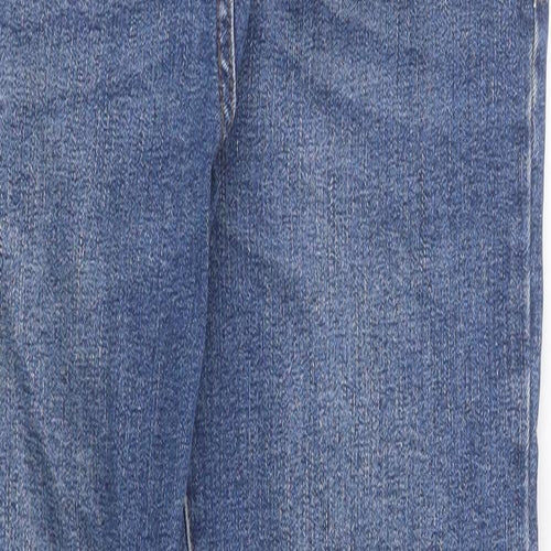 NEXT Womens Blue Cotton Skinny Jeans Size 10 L31 in Regular Zip