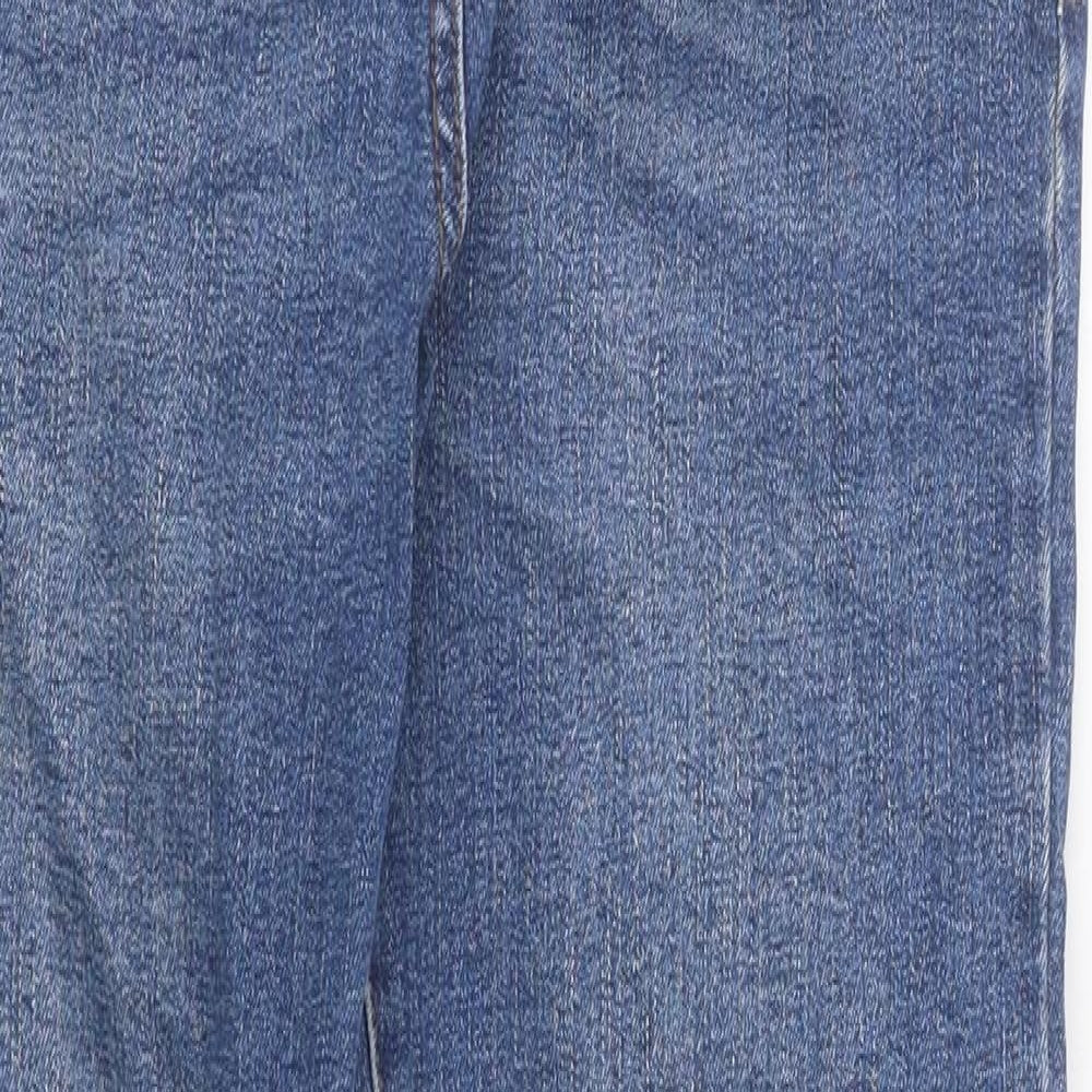 NEXT Womens Blue Cotton Skinny Jeans Size 10 L31 in Regular Zip