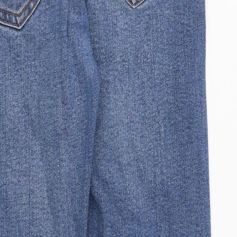 NEXT Womens Blue Cotton Skinny Jeans Size 10 L31 in Regular Zip