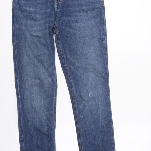 TU Girls Blue 100% Cotton Skinny Jeans Size 13 Years Regular Zip