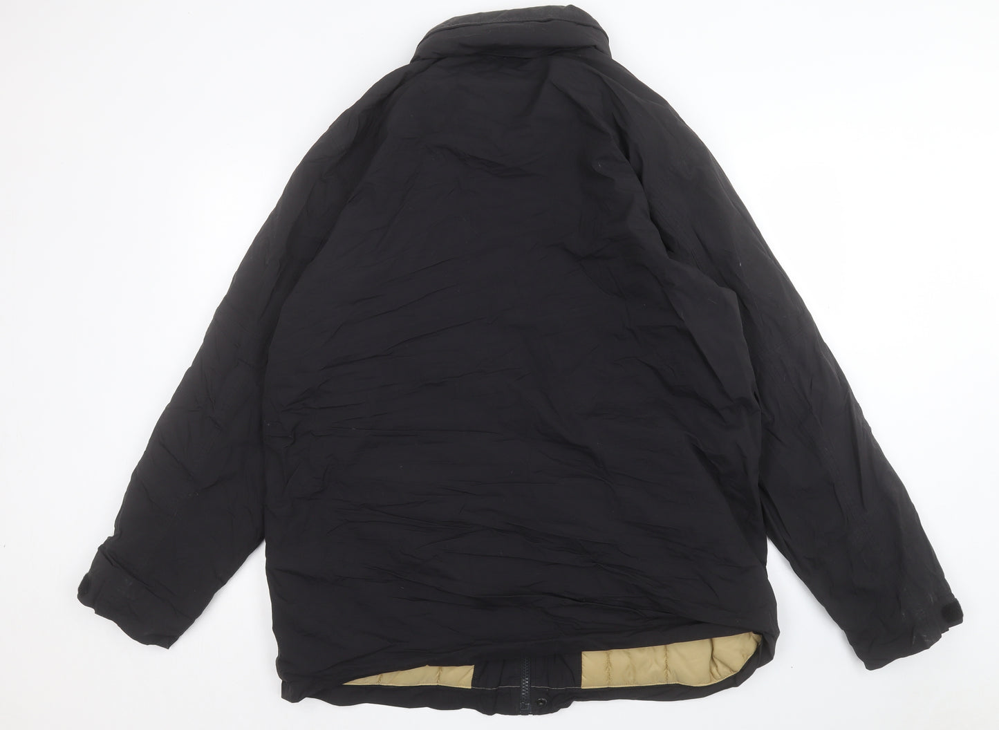 Timberland Mens Black Rain Coat Coat Size XL Zip