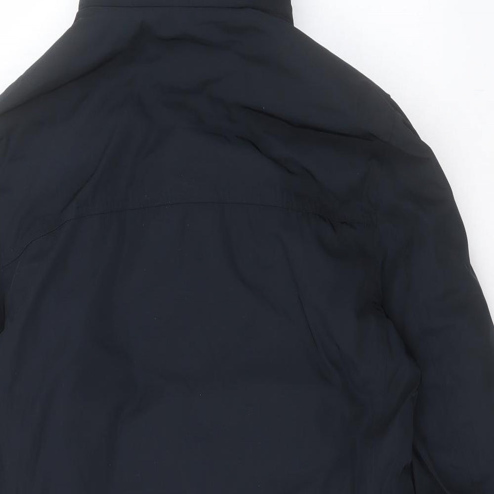 Marks and Spencer Mens Blue Rain Coat Coat Size S Zip