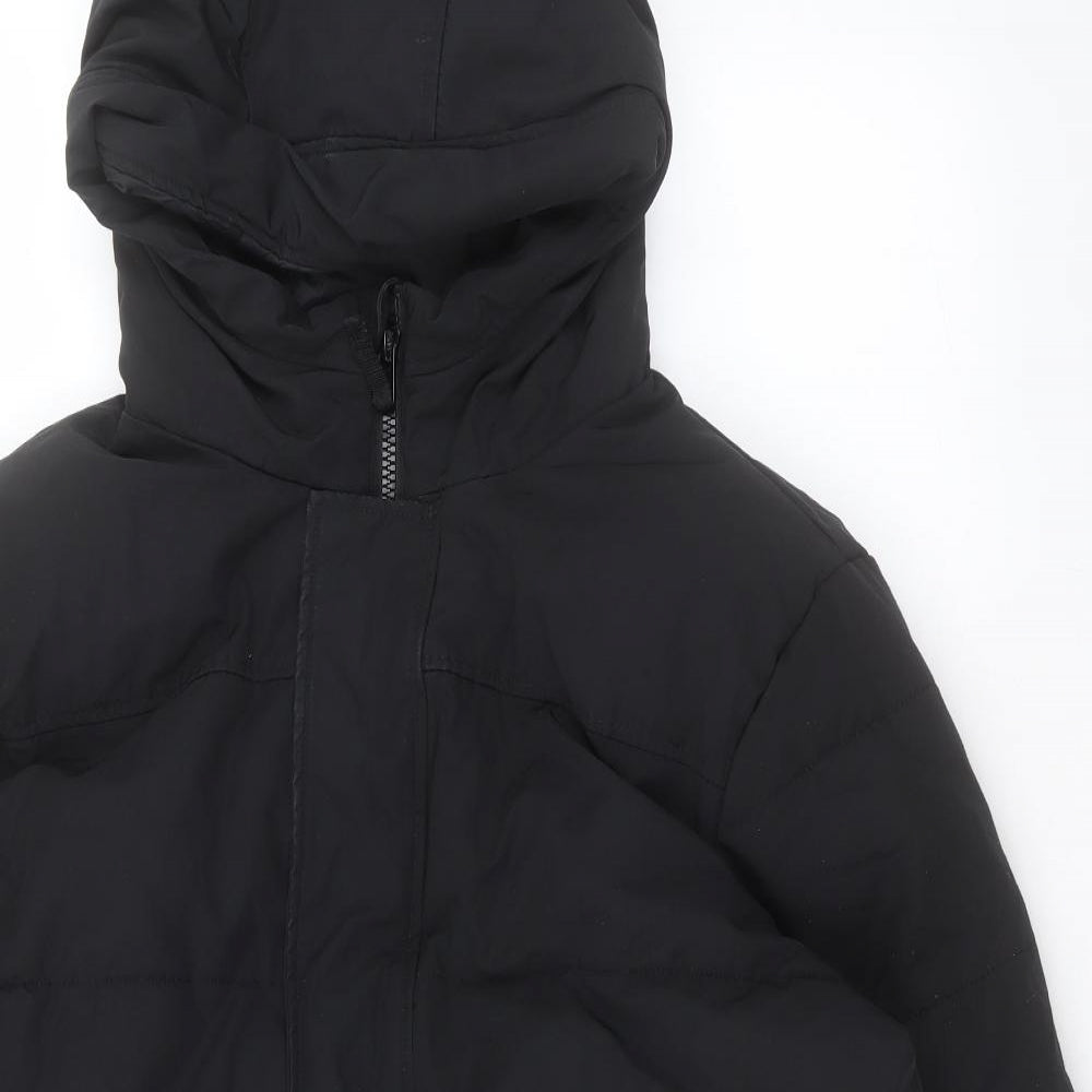 Marks and Spencer Mens Black Quilted Coat Size 2XL Zip