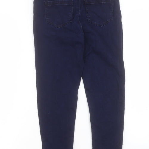 Oasis Womens Blue Cotton Straight Jeans Size 10 L24 in Regular Buckle
