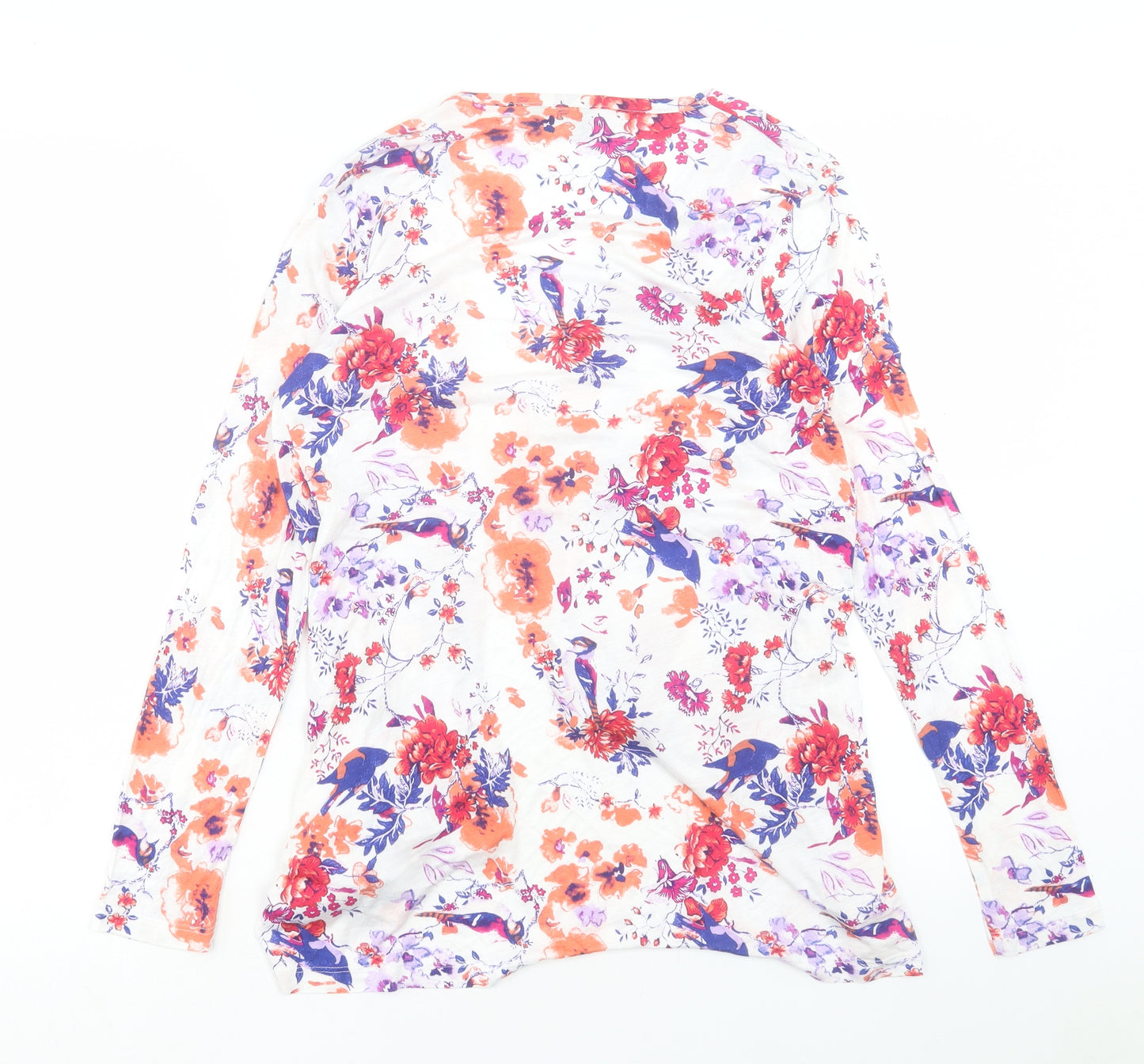 Be You K Womens Multicoloured V-Neck Floral Viscose Cardigan Jumper Size 14