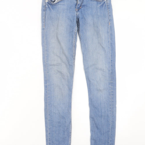 H&M Womens Blue Cotton Skinny Jeans Size 26 in L30 in Regular Button