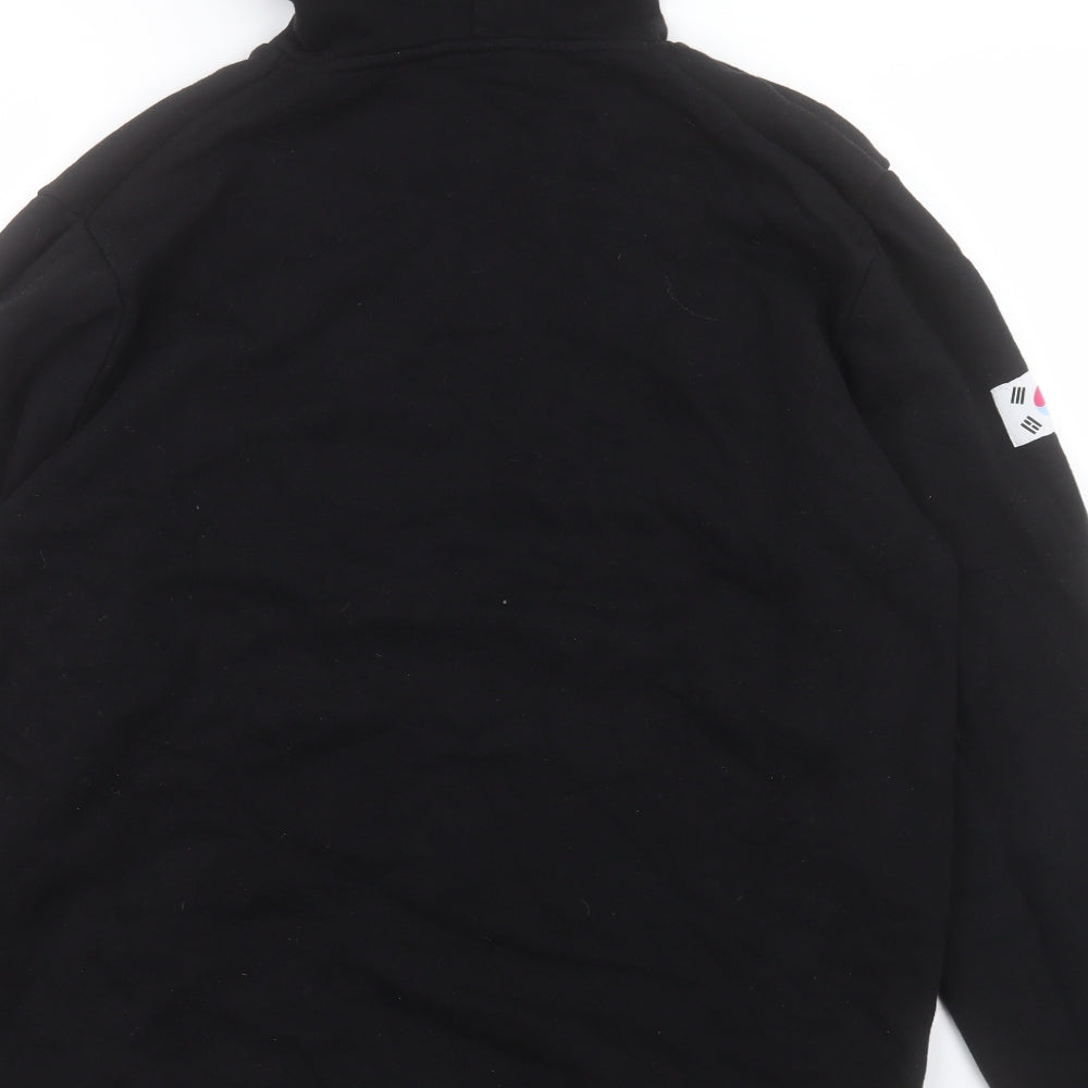 ASOS Mens Black Cotton Pullover Hoodie Size XL - Korea