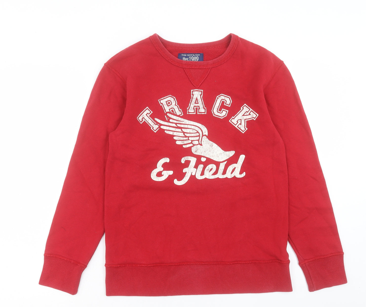 Pace Womens Red Cotton Pullover Sweatshirt Size 14 Pullover - Track & Field