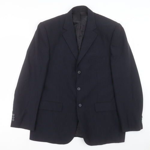 George Mens Black Wool Jacket Suit Size 40