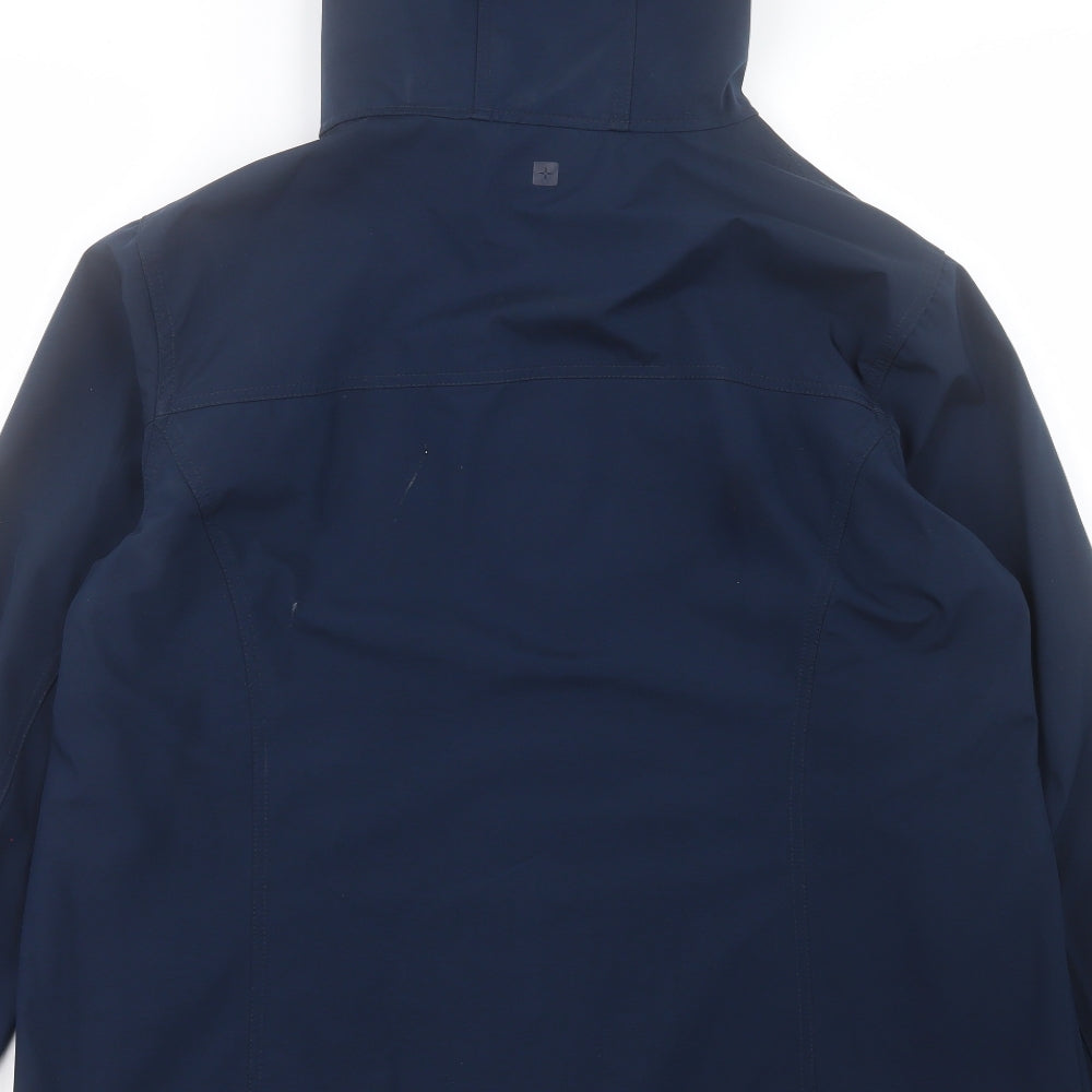 Mountain Warehouse Womens Blue Rain Coat Coat Size 18 Zip