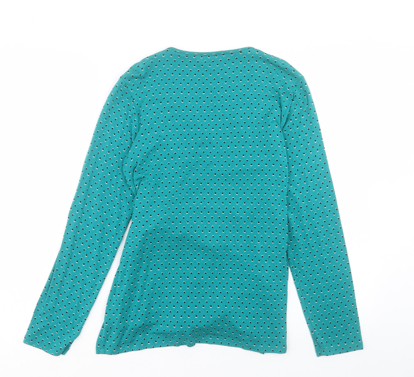 George Womens Green Geometric Viscose Wrap Blouse Size 16 V-Neck