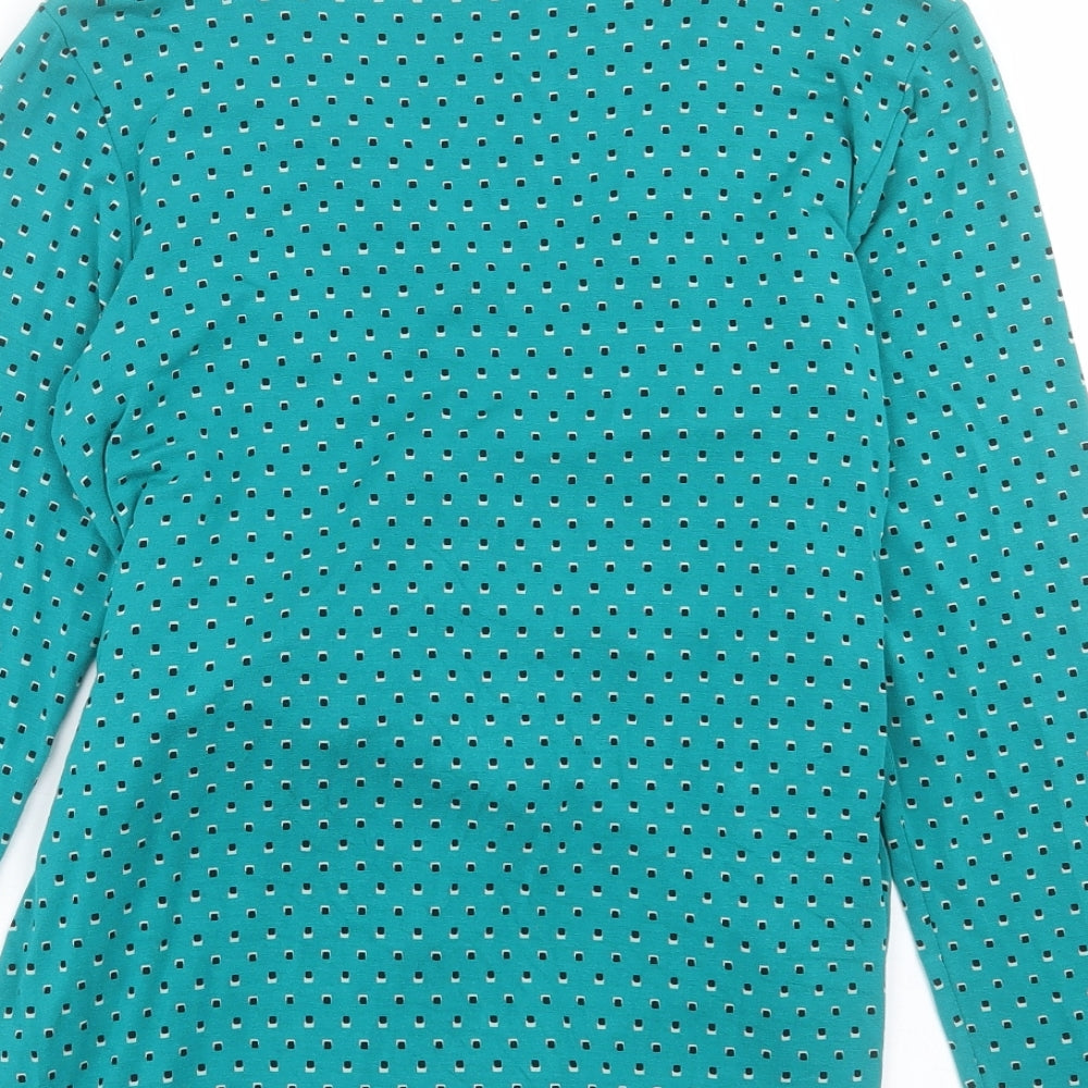 George Womens Green Geometric Viscose Wrap Blouse Size 16 V-Neck