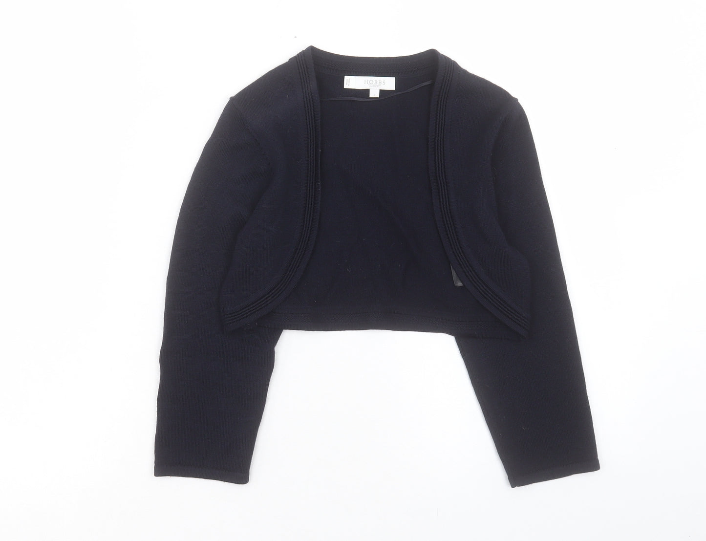 Hobbs Womens Blue V-Neck Wool Shrug Jumper Size S