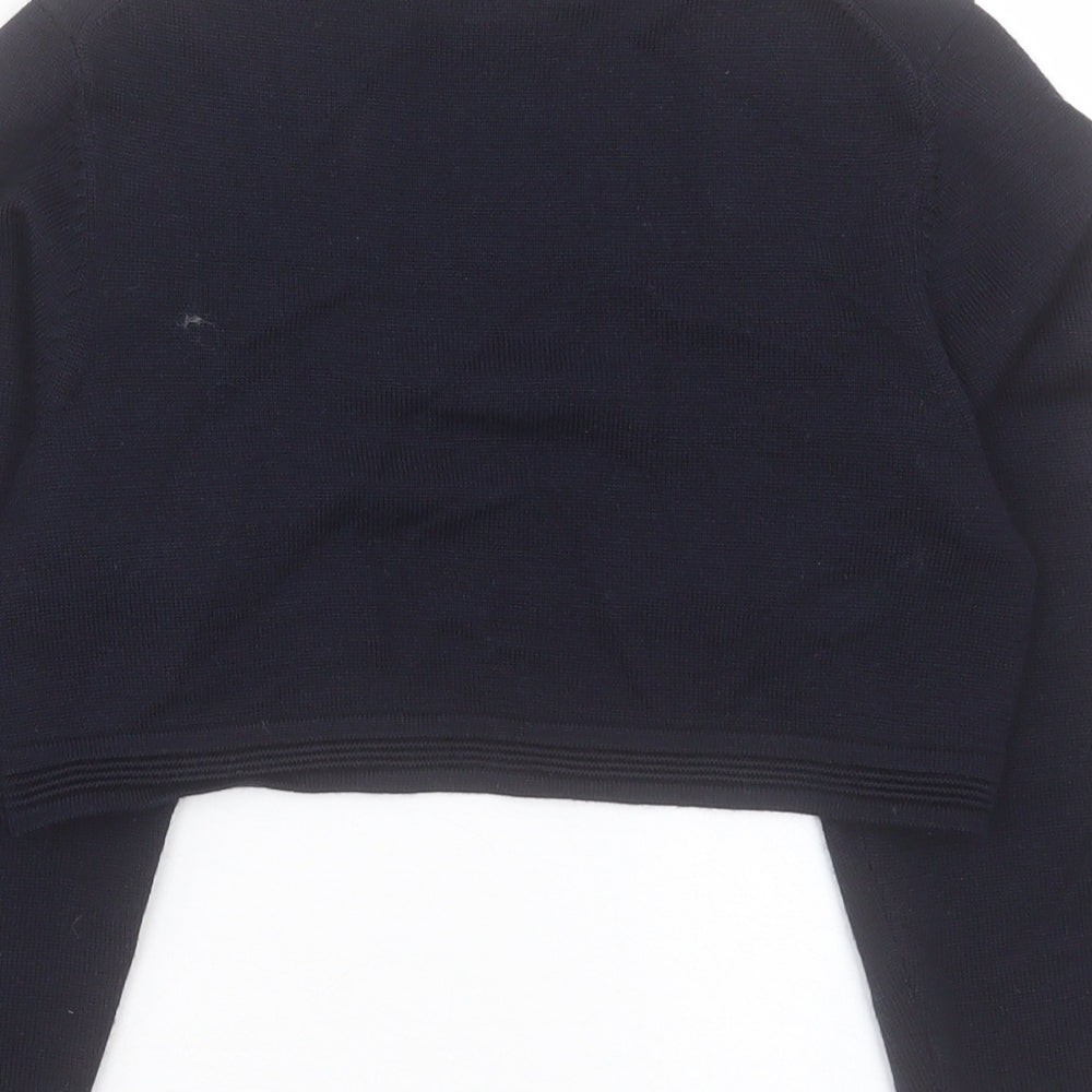 Hobbs Womens Blue V-Neck Wool Shrug Jumper Size S