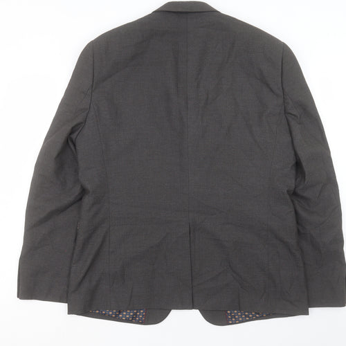 NEXT Mens Grey Polyester Jacket Suit Jacket Size 44