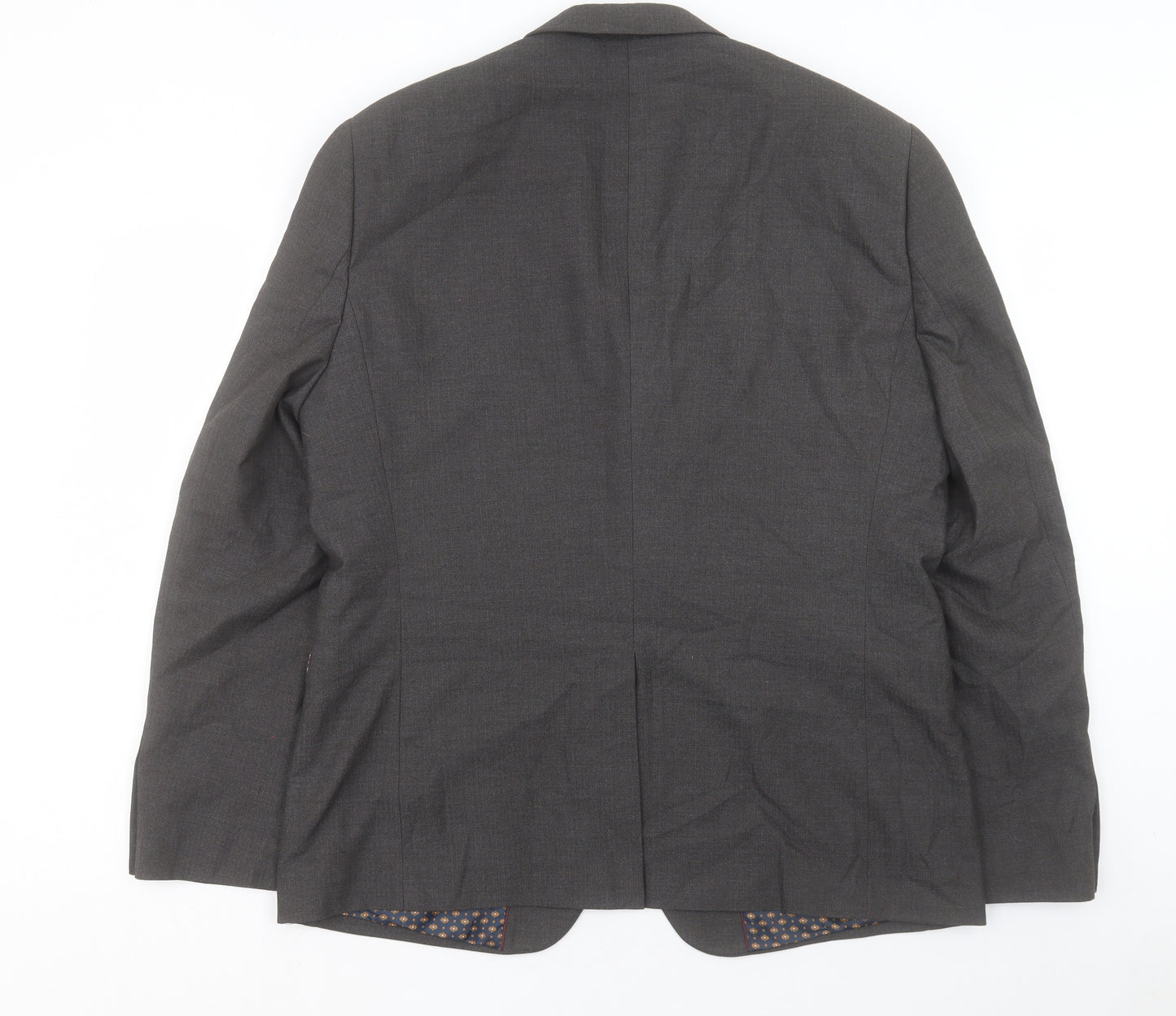 NEXT Mens Grey Polyester Jacket Suit Jacket Size 44