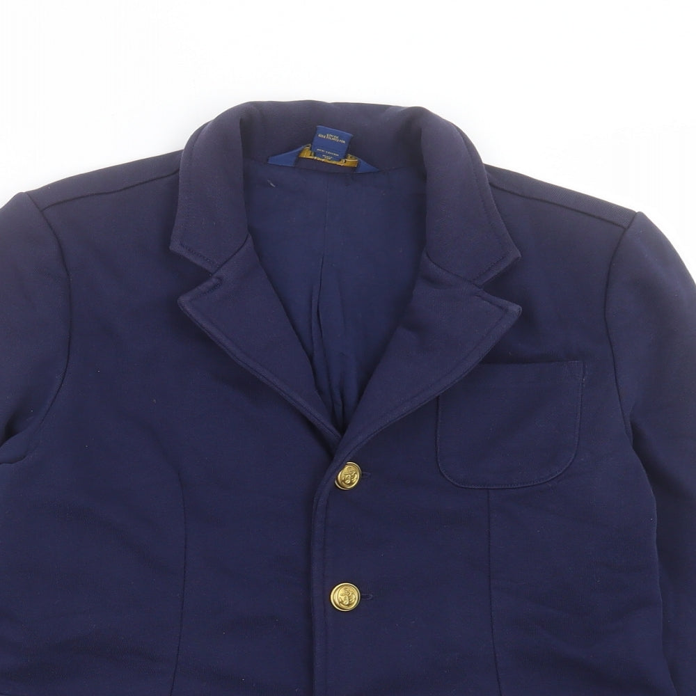 Ralph Lauren Womens Blue Jacket Size 12 Button
