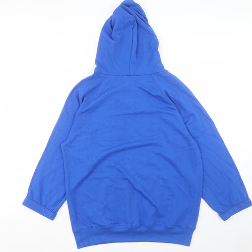 Fruit of the Loom Mens Blue Cotton Pullover Hoodie Size M