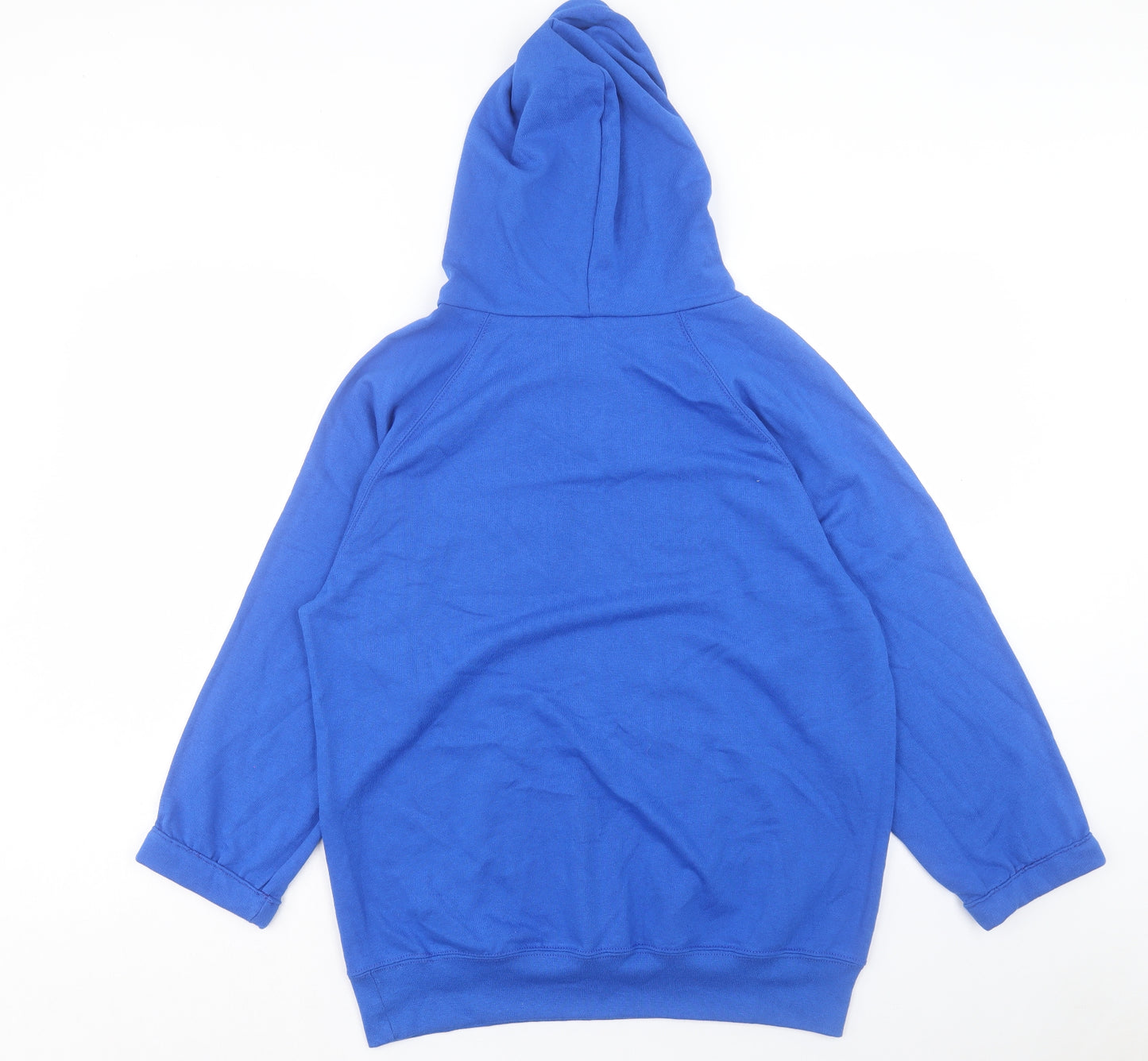 Fruit of the Loom Mens Blue Cotton Pullover Hoodie Size M