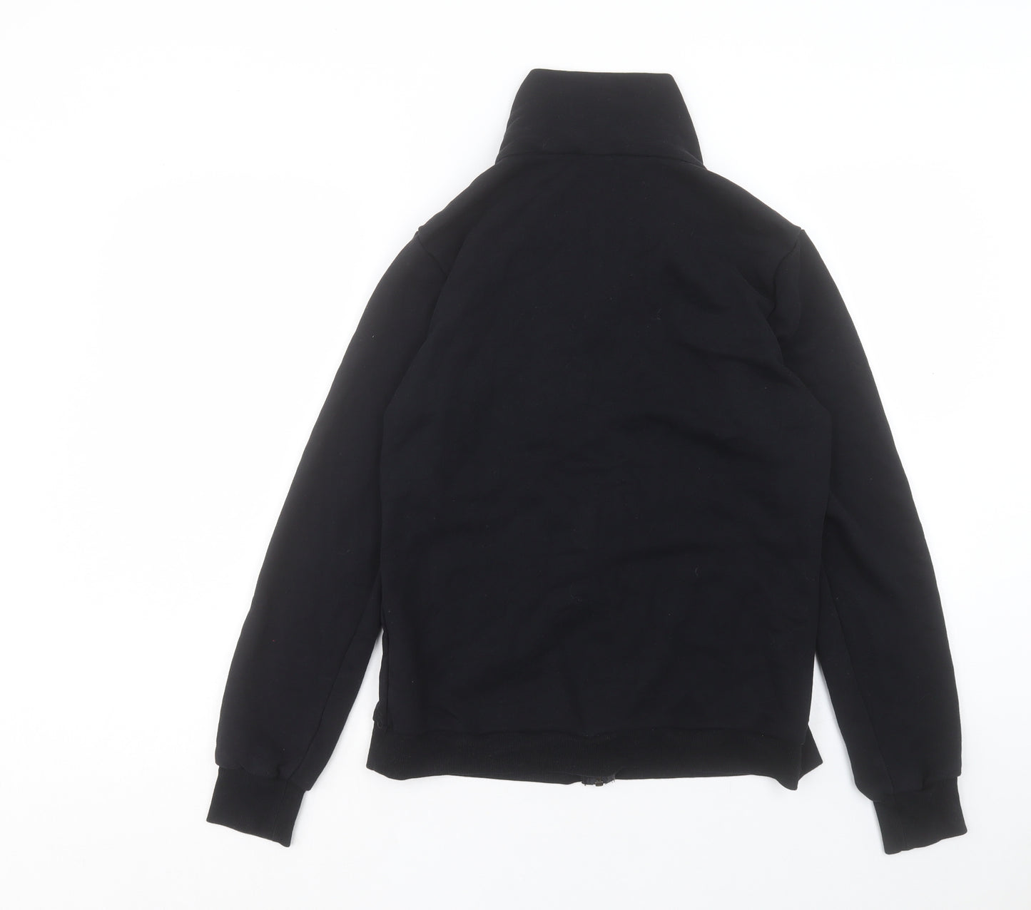 DECATHLON Womens Black Cotton Full Zip Sweatshirt Size L Zip