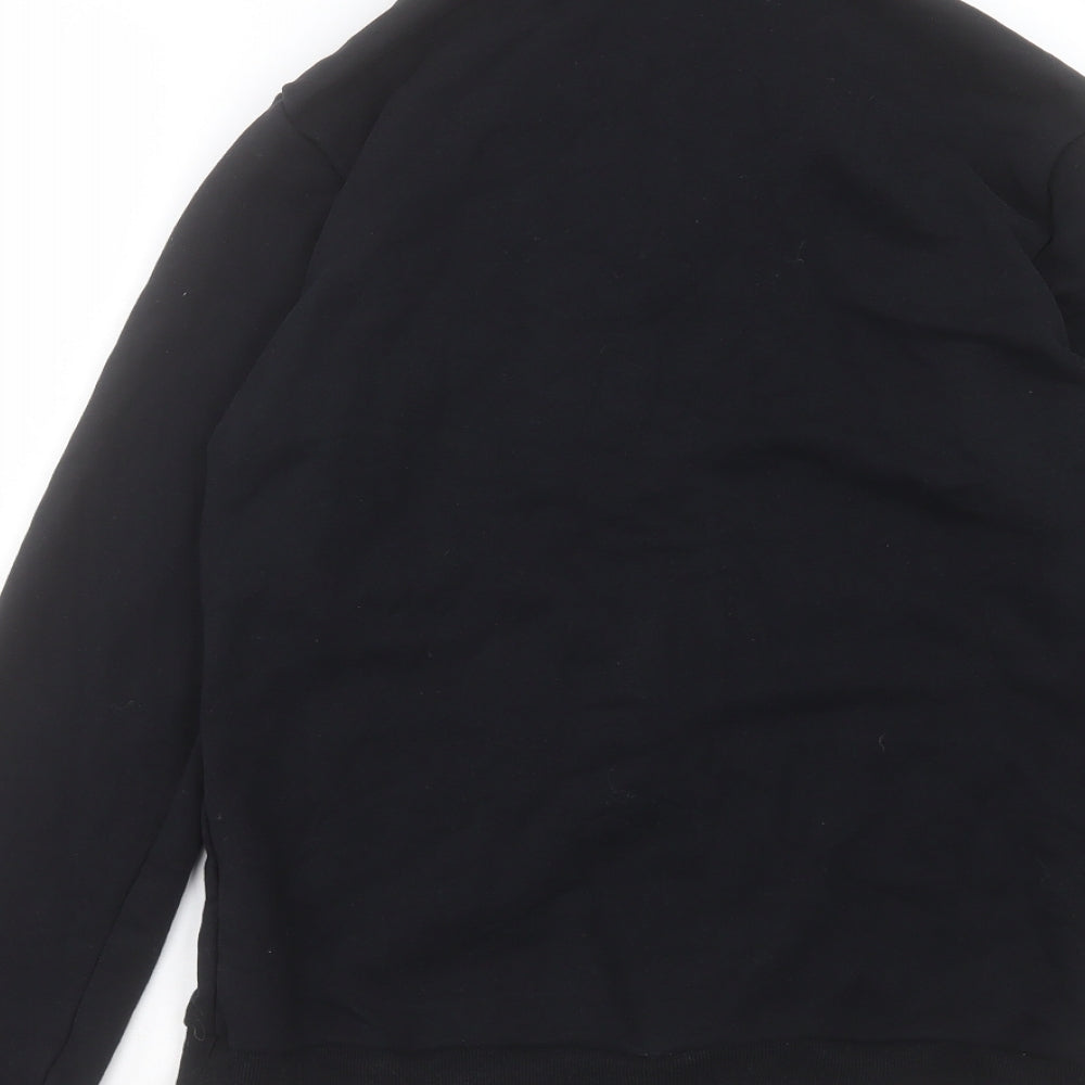 DECATHLON Womens Black Cotton Full Zip Sweatshirt Size L Zip
