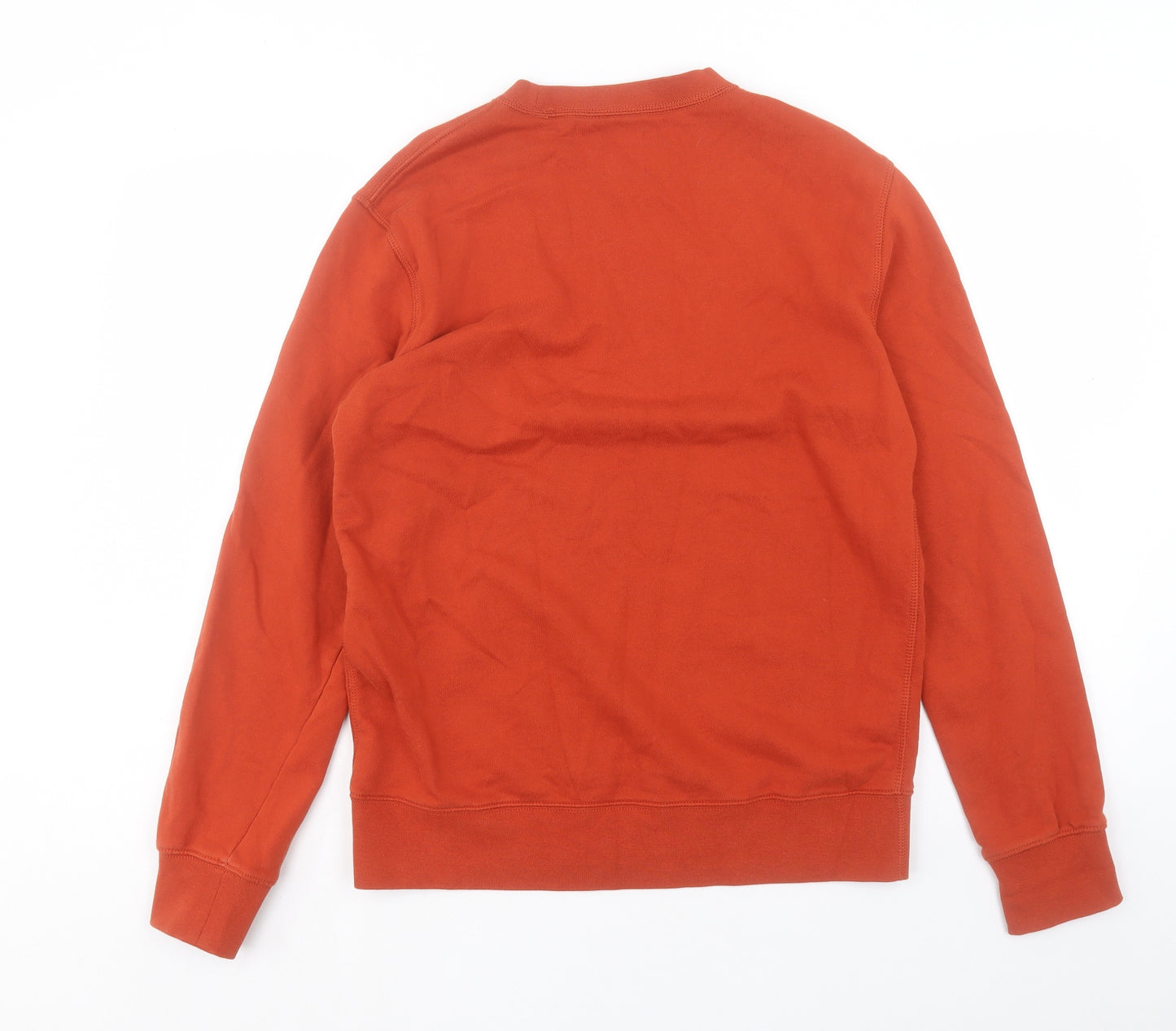 Marks and Spencer Mens Orange Cotton Pullover Sweatshirt Size M