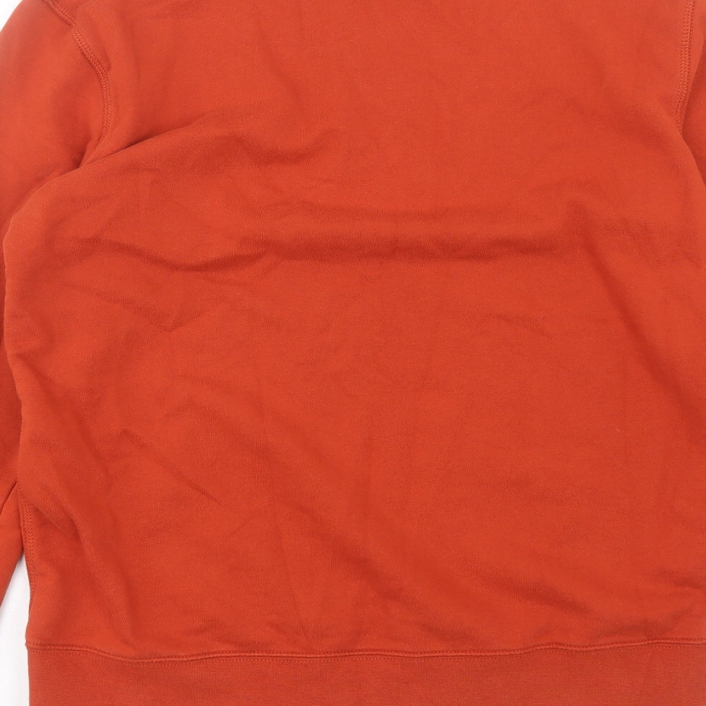 Marks and Spencer Mens Orange Cotton Pullover Sweatshirt Size M