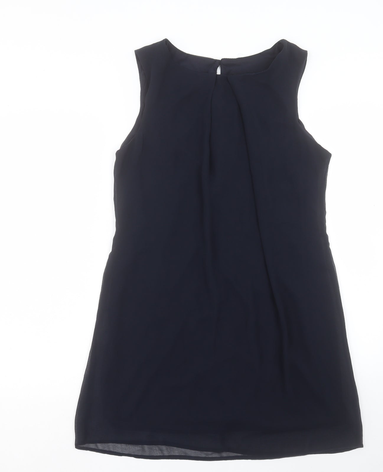 Atmosphere Womens Blue Polyester Shift Size 14 Boat Neck Button