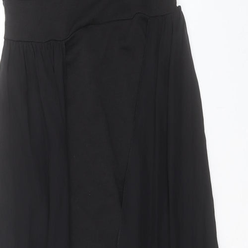 Ad Lib Womens Black Polyester Shift Size 10 One Shoulder Zip