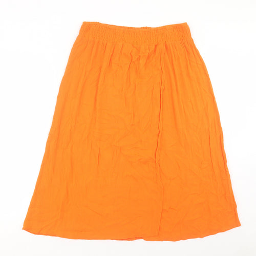 George Womens Orange Viscose A-Line Skirt Size M